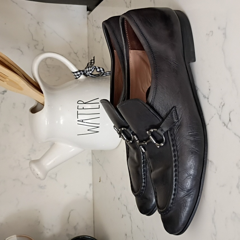 Salvatore Ferragamo Black Leather Slip-On Loafers - Picture 3 of 12